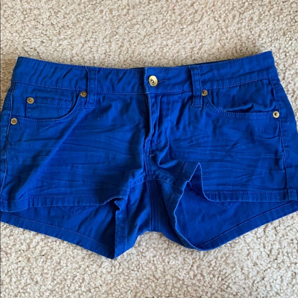 colorful, low rise shorts